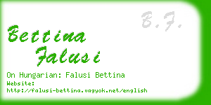 bettina falusi business card